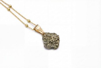 Naszyjnik Piryt Surowy Bryłka