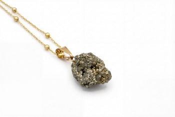 Naszyjnik Piryt Surowy Bryłka