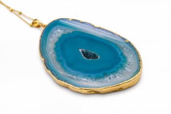 Naszyjnik Agat Plaster Morski