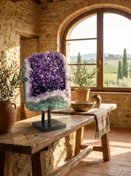 Ametyst na Czarnej  podstawce nr. 54 - aranżacja wnętrza