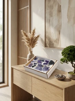 Ametyst Czarny Szczotka Pudełko - aranżacja wnętrza