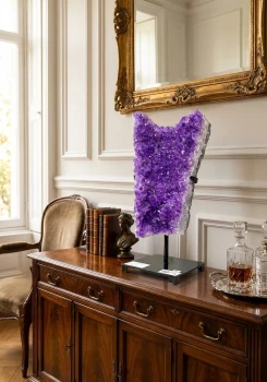 Szczotka ametystu na podstawce "Diablica" nr. 153 - aranżacja wnętrza