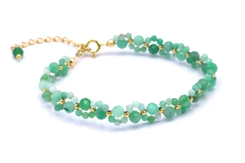 Bransoletka Kwiatek Szmaragd