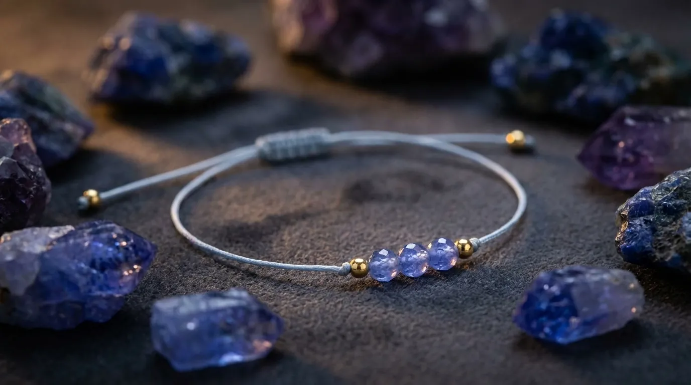 Elegancka biżuteria z tanzanitem, starannie pielęgnowana