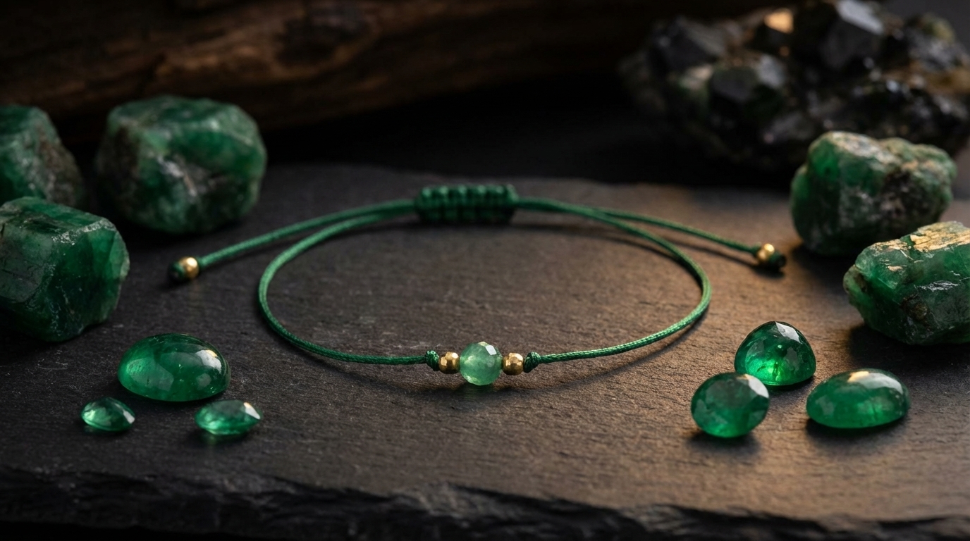 Bransoletka Szczęścia Szmaragd